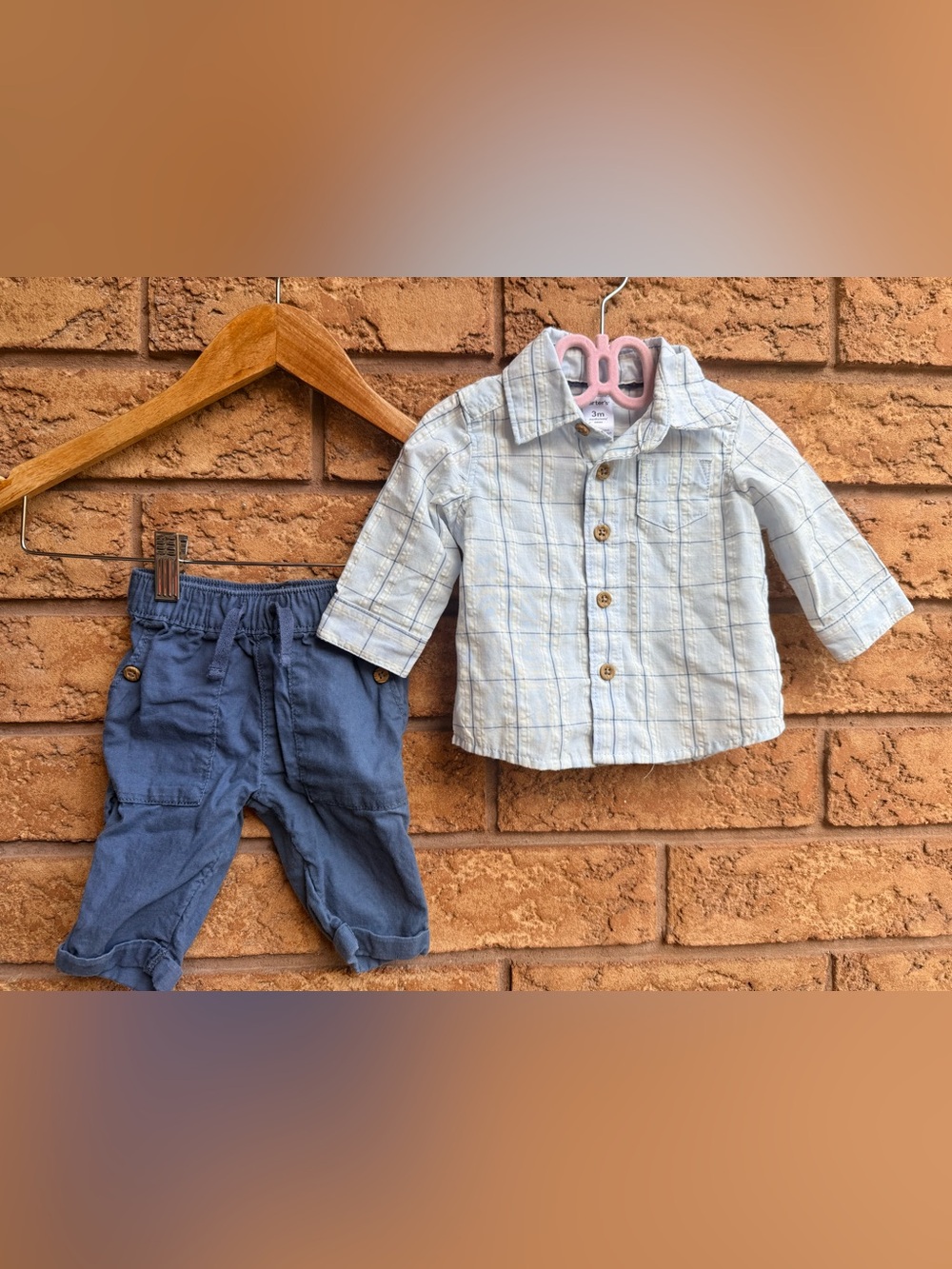 4/$25 • Carters 2-Piece Plaid Shirt & Pant Set